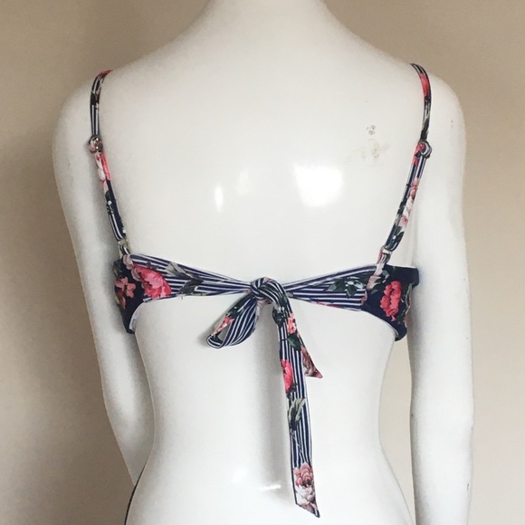Isabella Rose Piccadilly Bikini Top Indigo Floral Size Large - Picture 3 of 8